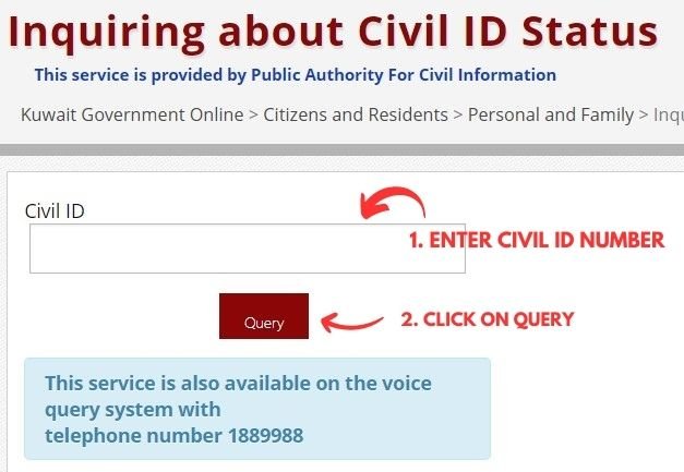 Kuwait Visa Check by Civil ID